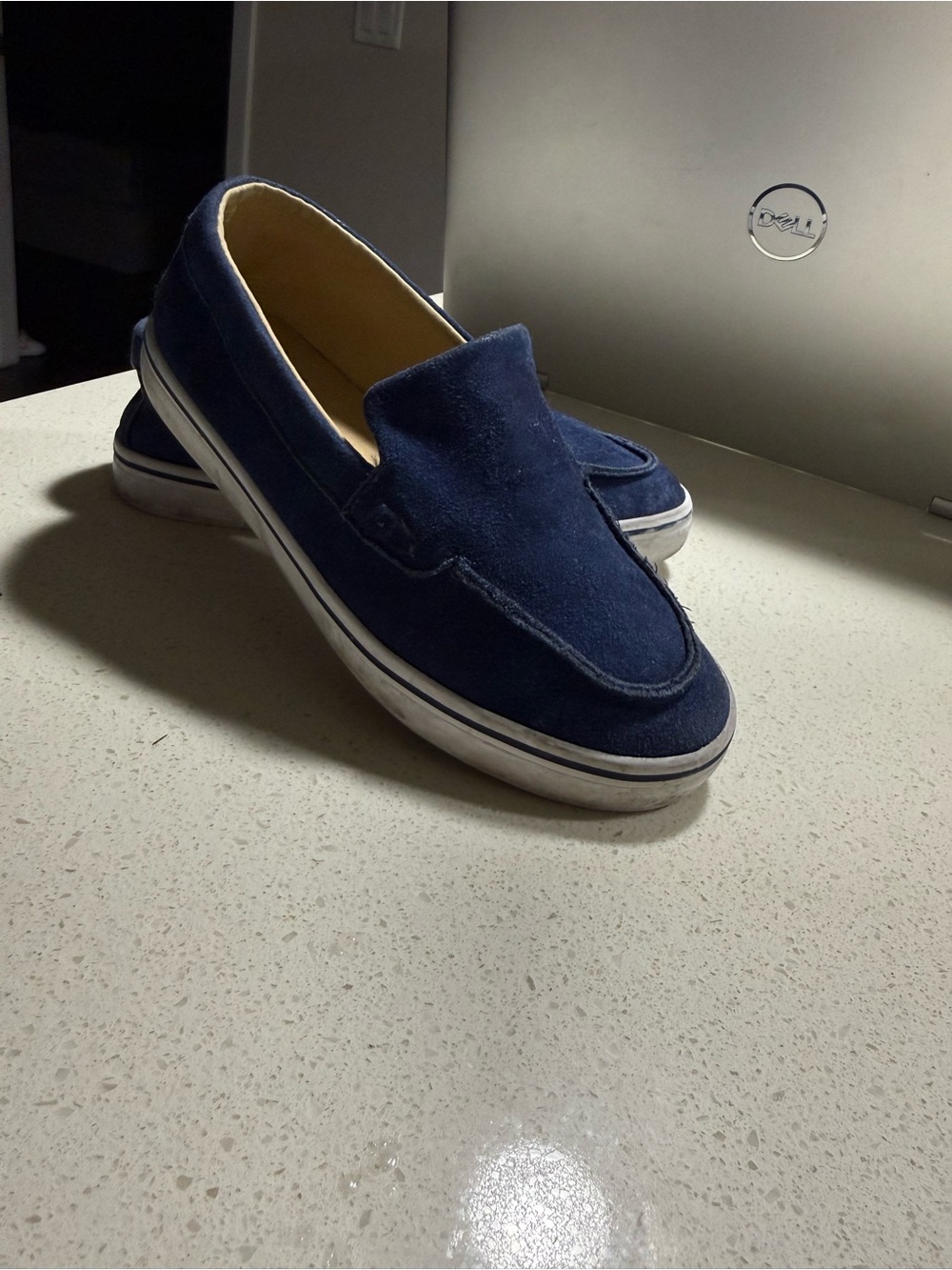 Janie and Jack Navy Suede Slip-On Dress Shoes